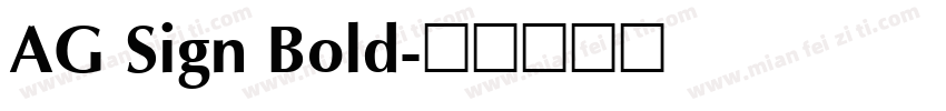 AG Sign Bold字体转换